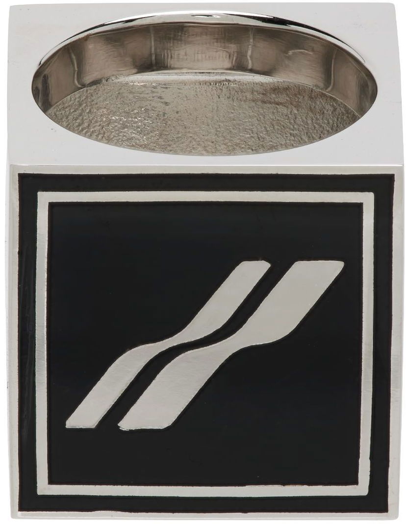 Svijeće We11done Square Logo Dice Ring Crna | WD-AJ1-22-703-U-BK