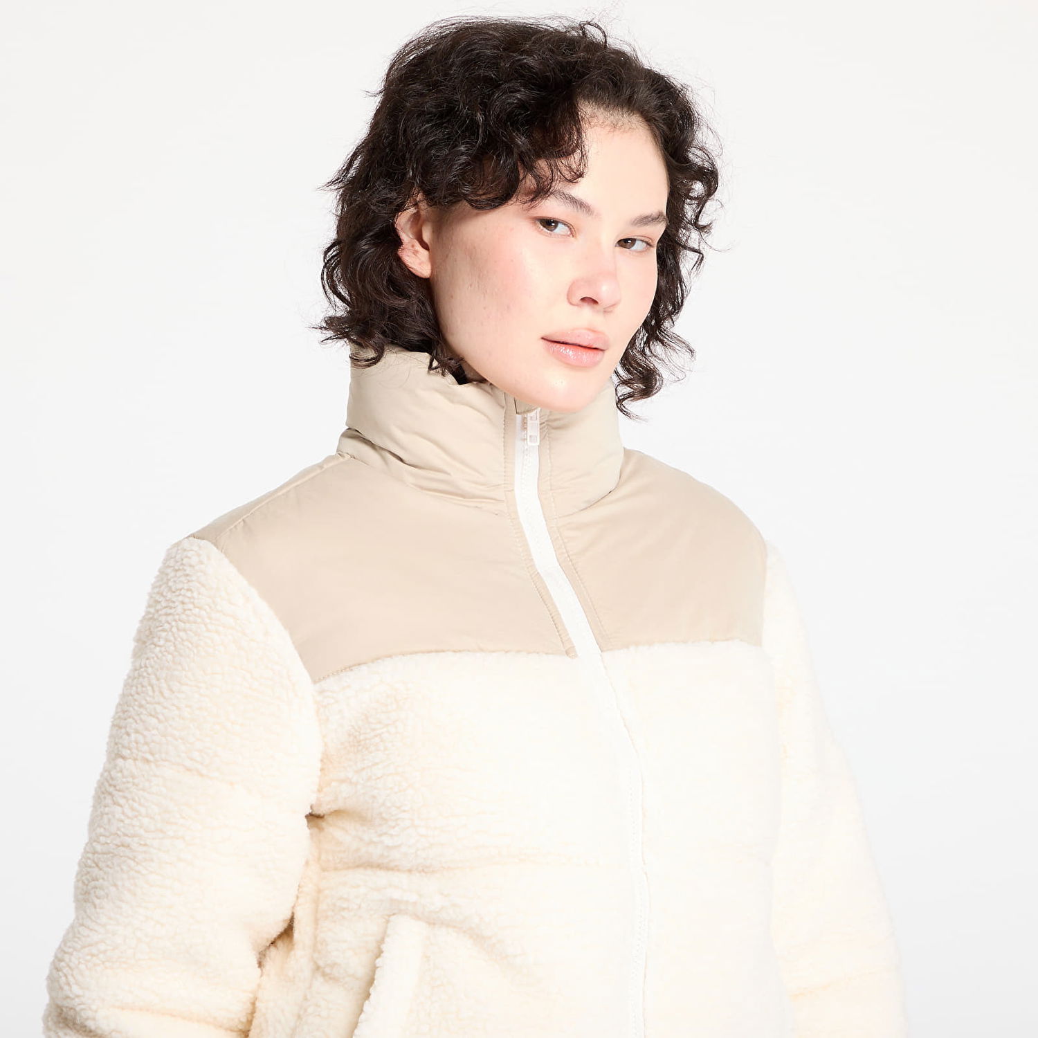 Pernata jakna Urban Classics Sherpa Mix Puffer Jacket Bež | TB6147-04737, 1