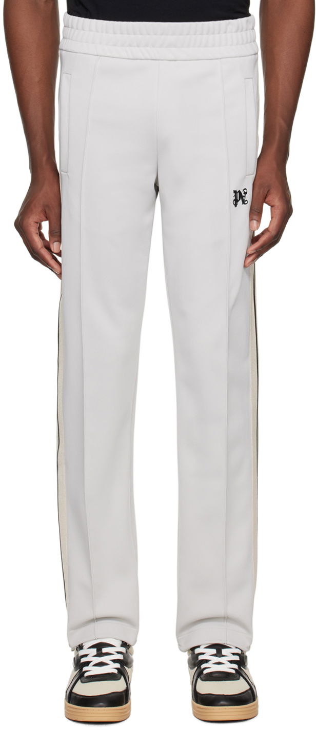 Trenirka Palm Angels Monogram Track Pants Siva | PMCJ020R24FAB0010510