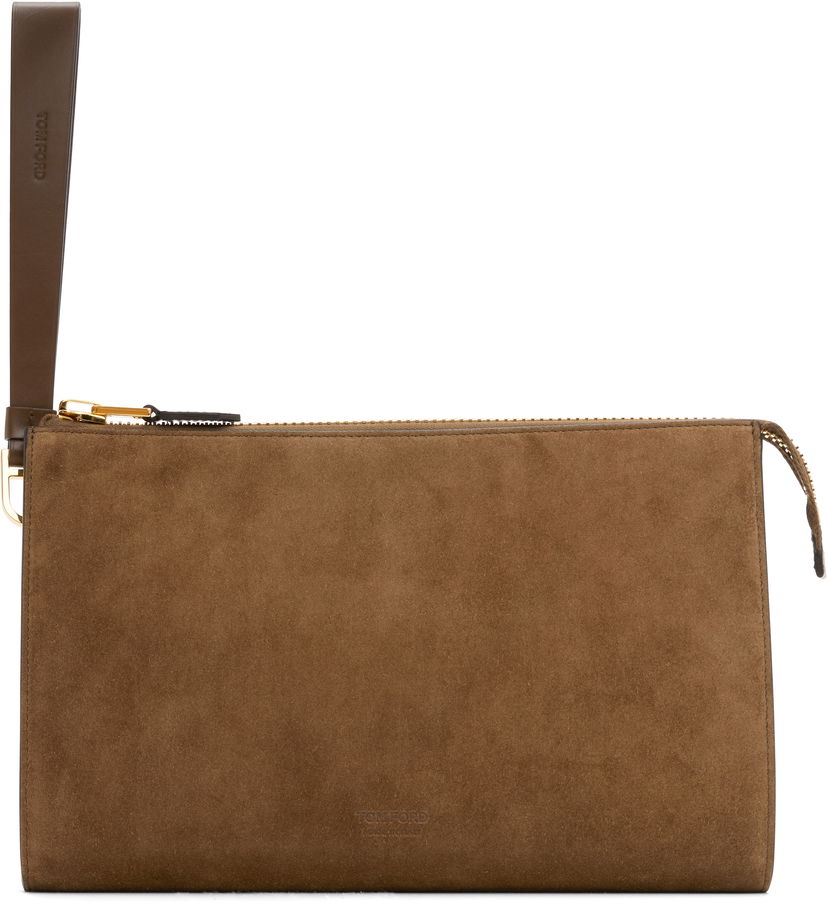 Novčanik Tom Ford Tom Ford Suede Calf Leather Mini Pouch Smeđa | H0500-LCL323G