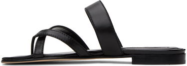 Dodaci Manolo Blahnik Manolo Blahnik Susa Leather Toe-Ring Sandals Crna | 418-0317, 2