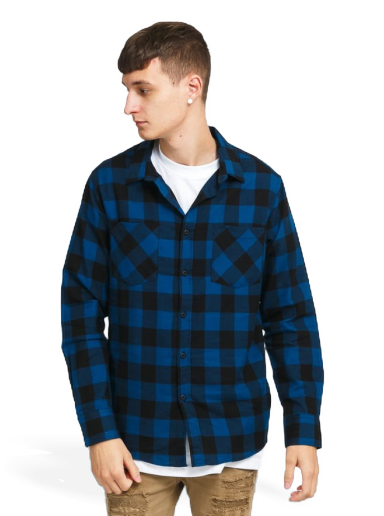 Košulja Urban Classics Checked Flanell Shirt Tamnoplava | TB297 Blue