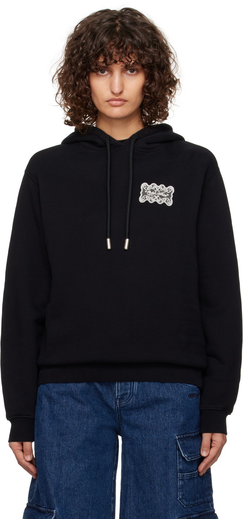 Dukserice Off-White Lace Label Hoodie Crna | OWBB035F24FLE0061001