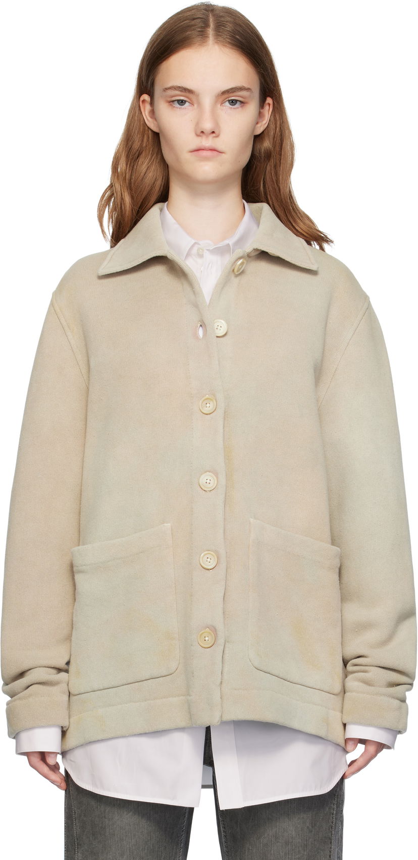 Džemper OUR LEGACY Lodge Cardigan Bež | W4246LA