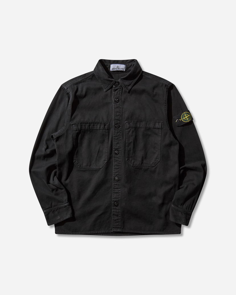 Košulja Stone Island Panama Cotton OLD Effect Overshirt Crna | K2S15-1200025-S0184 V0129