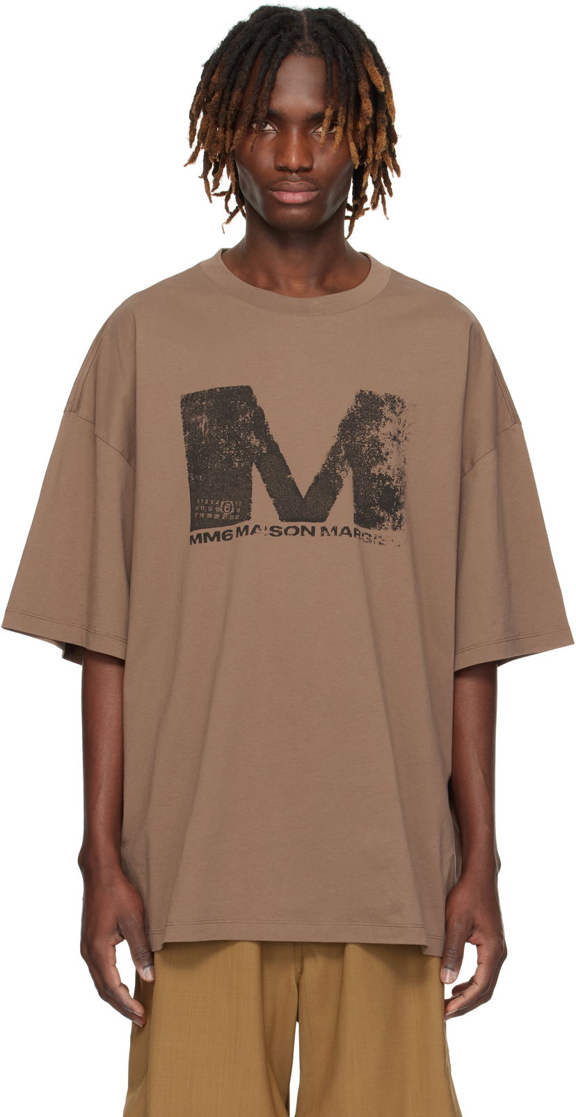 Majica kratkih rukava Maison Margiela Maison Margiela Graphic T-Shirt Smeđa | SH0GC0048 S24312