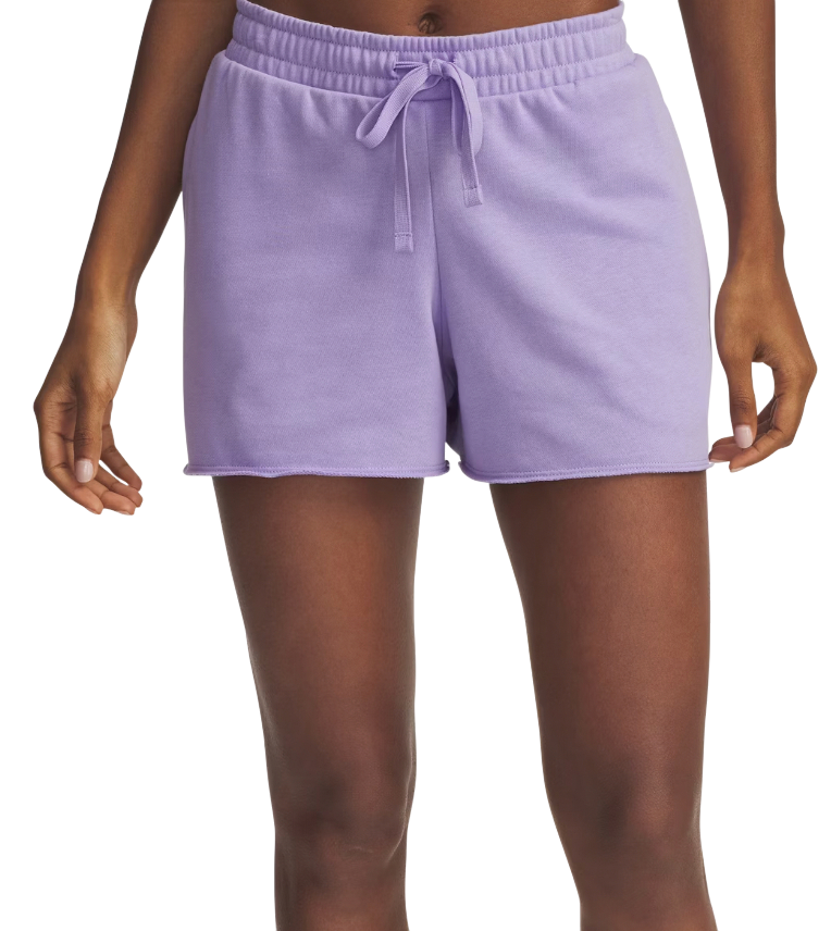 Kratke hlače Under Armour Rival Terry Drawstring Raw Hem Shorts Ljubičasta | 1389657-538