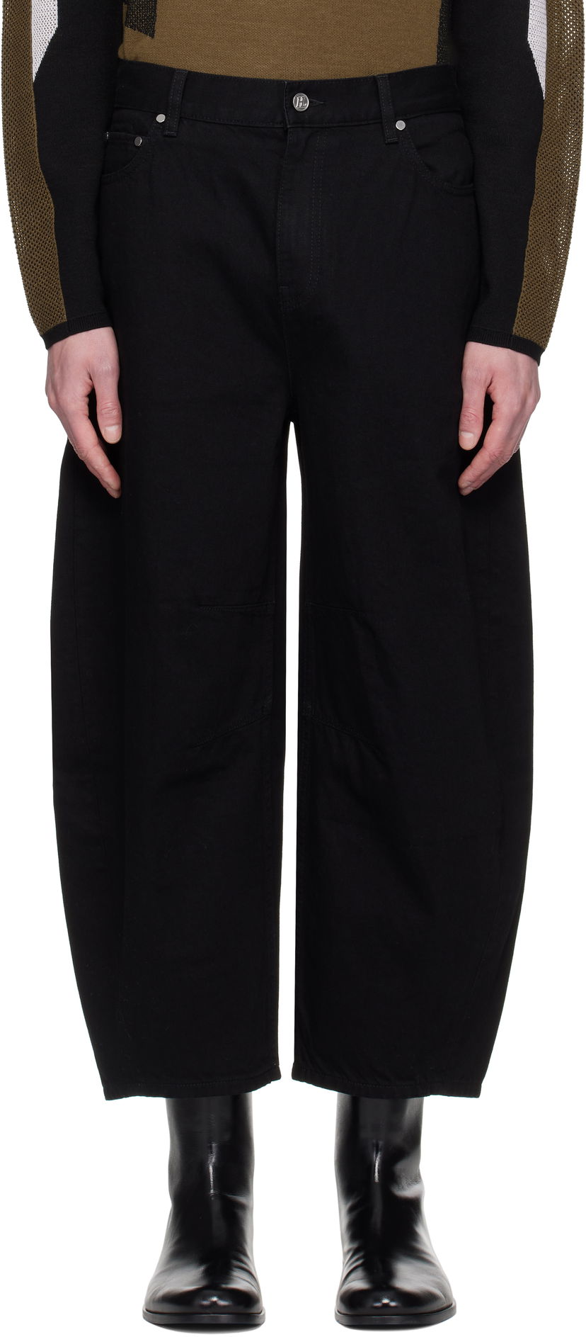 Hlače Helmut Lang Helmut Lang Cocoon Jeans Crna | P01DM201