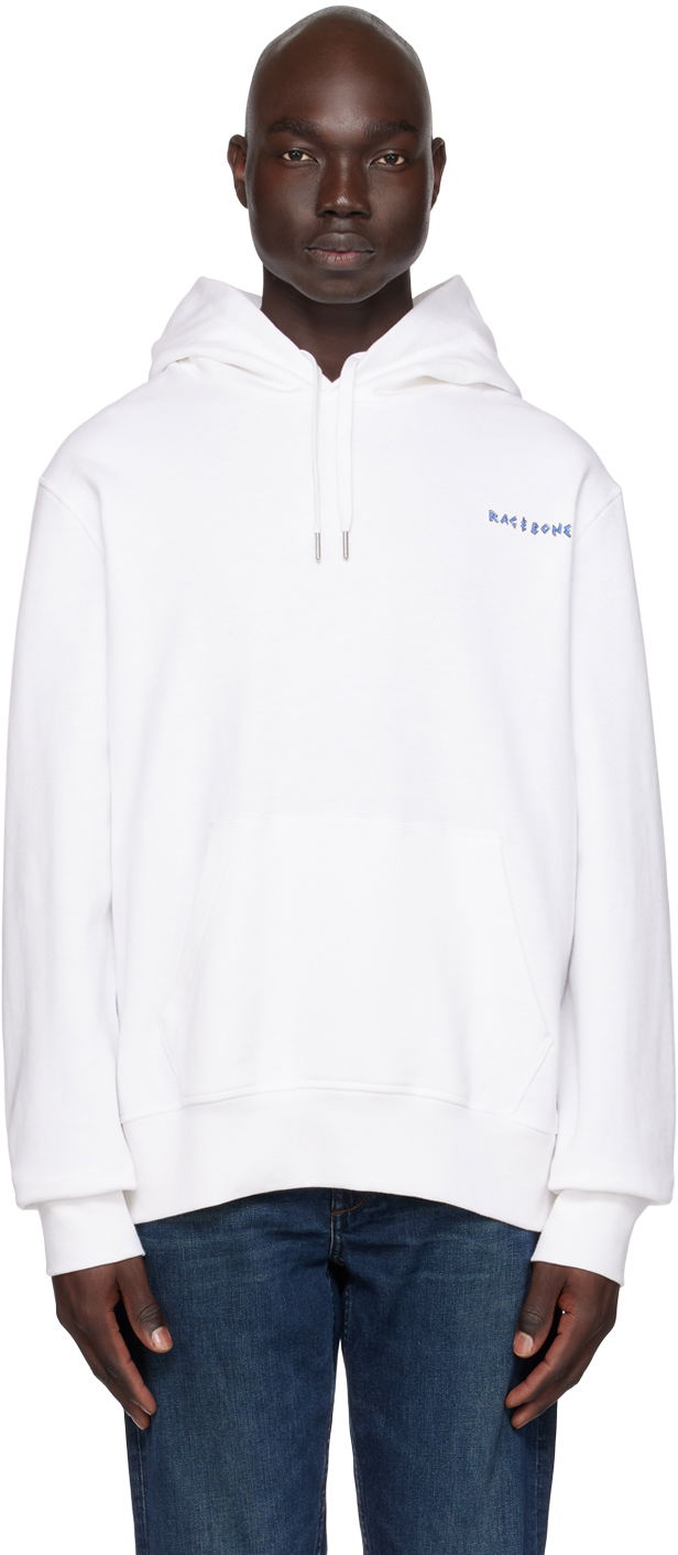 Dukserice rag & bone Rag & Bone Coffee Hoodie Bijela | MBC23HT040AP40