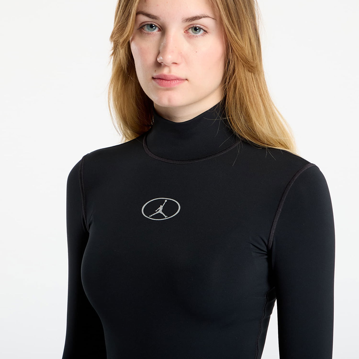 Body Jordan Flight Mountainside Long-Sleeve Mock Neck Bodysuit Crna | HV0350-010, 1