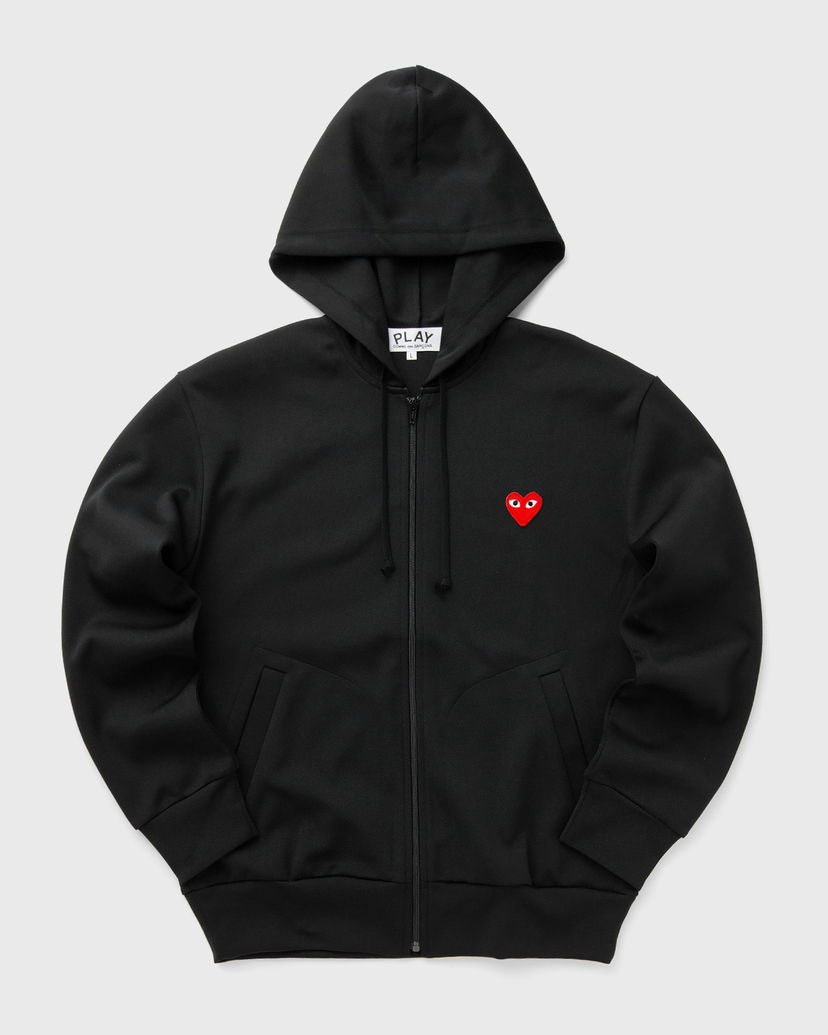 Dukserice Comme des Garçons Play Comme des Garcons Full-Zip Hoodie Red Heart Crna | AX-T172-051-1