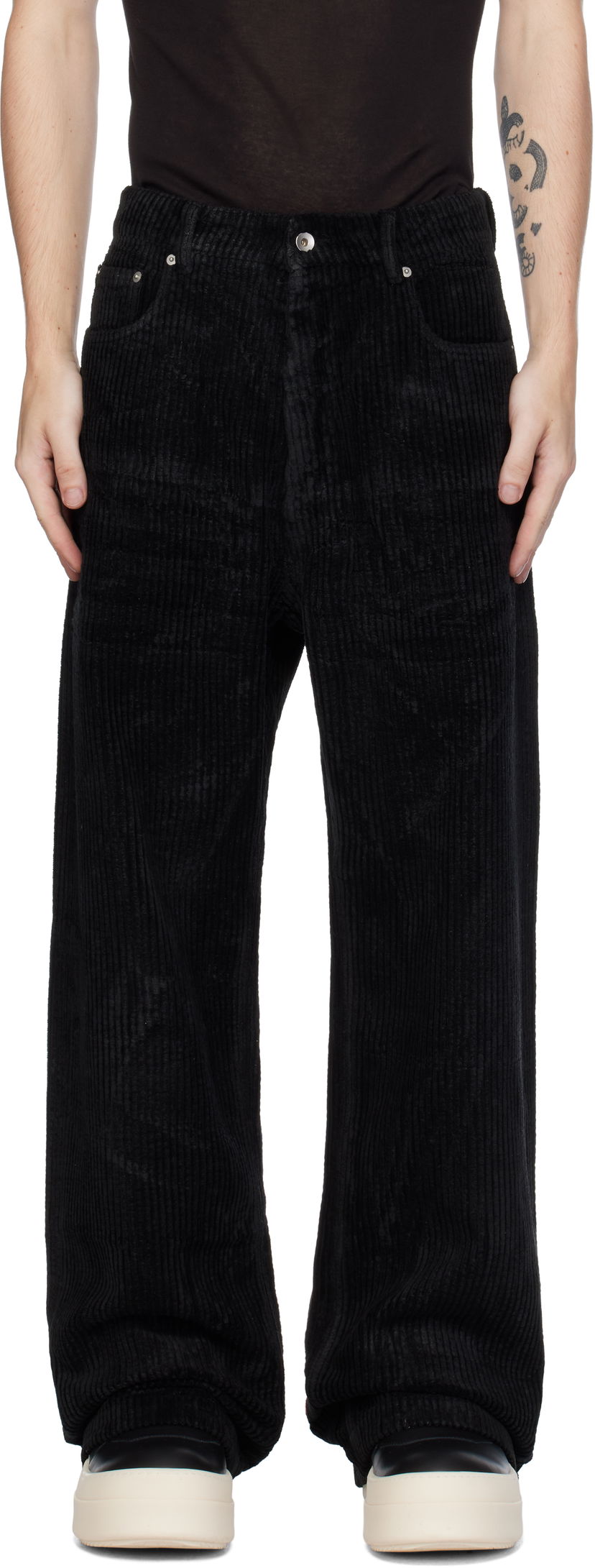 Hlače Rick Owens Geth Trousers Crna | DU02D2351 HCF