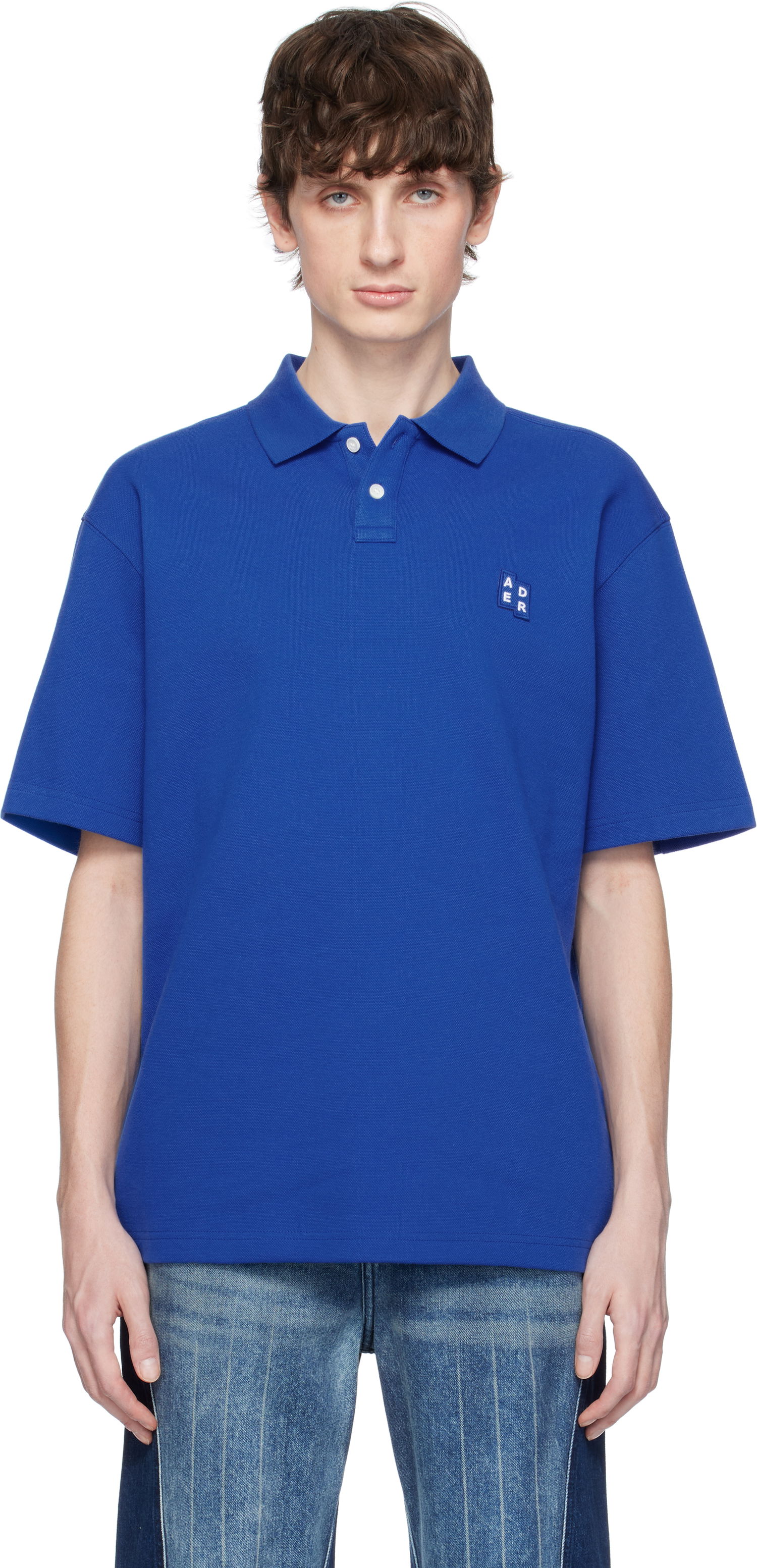 Polo majica ADER ERROR ADER error Sig; TRS Tag 01 Polo Plava | BO42FYPL0201BL, 0