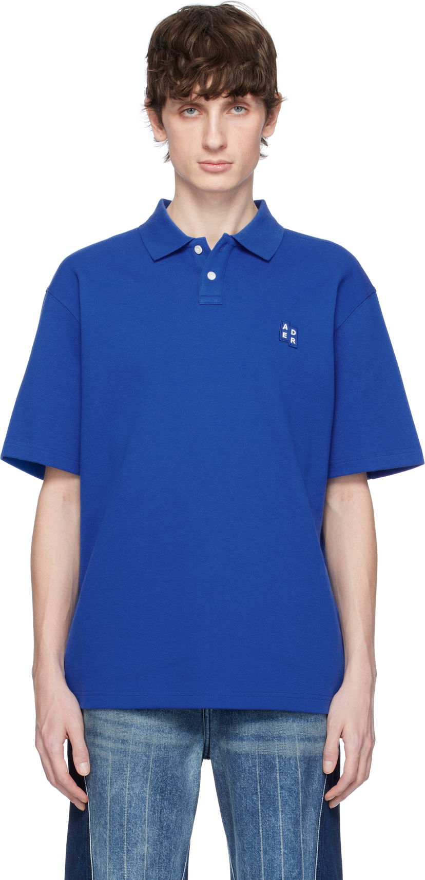 Polo majica ADER ERROR ADER error Sig; TRS Tag 01 Polo Plava | BO42FYPL0201BL