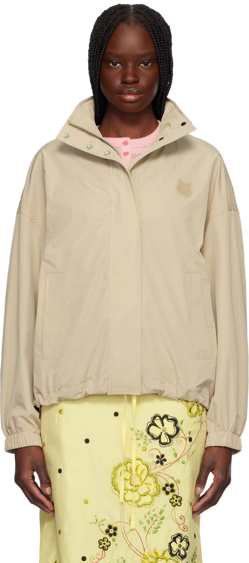 Vjetrovka MAISON KITSUNÉ Maison Kitsuné Windbreaker Jacket Bež | OW02201WQ4045
