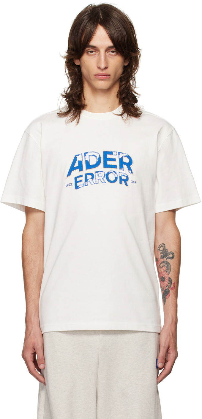 Majica kratkih rukava ADER ERROR Flocked Logo T-Shirt Bijela | BN25FYTS0101OW