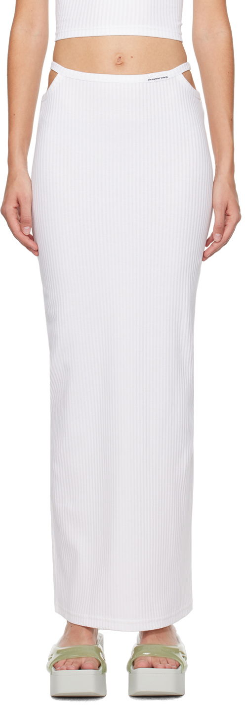 Suknja Alexander Wang Alexander Wang Cutout Maxi Skirt Bijela | 4CC1245057