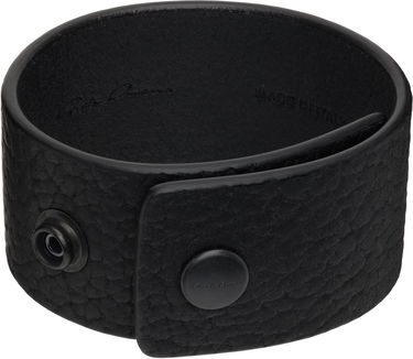 Narukvica Rick Owens Rick Owens Concordians Anthem Leather Cuff Bracelet with Snaps Crna | RA02E0701 LBTBH, 1