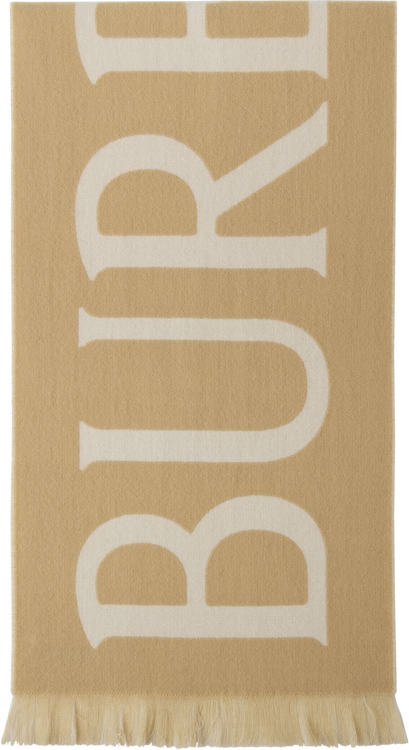 Šal Burberry Burberry Text Scarf Bež | 8109562