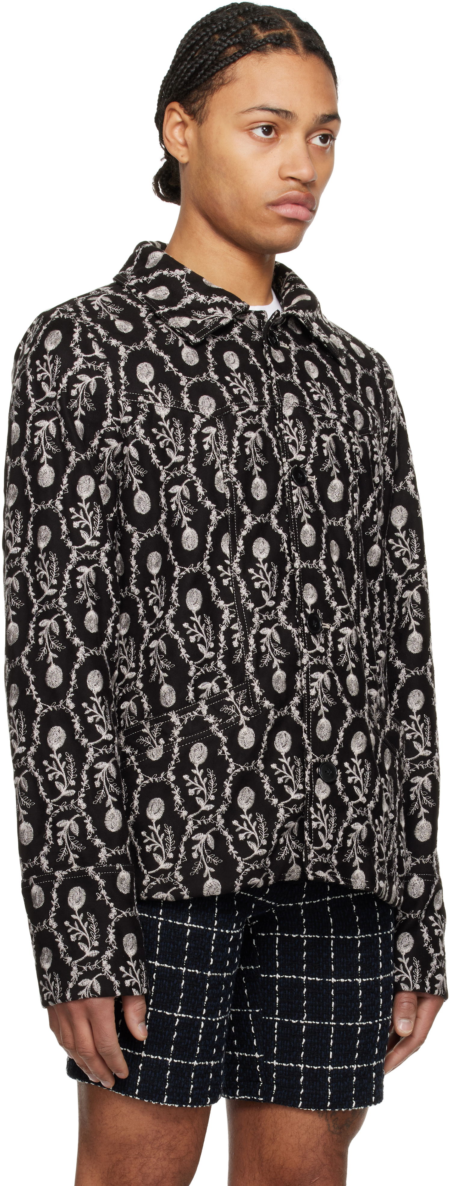 Jakna Anna Sui Anna Sui Sleeping Beauty Embroidered Faux-Suede Jacket Crna | M1125A31, 1