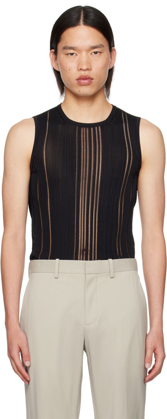 Majica bez rukava Helmut Lang Helmut Lang Cutout Tank Top Crna | O04HW704