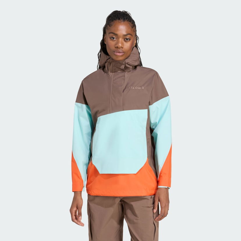 Vjetrovka adidas Performance Terrex Xploric 2.5L Climaproof Windbreaker Smeđa | JL9813