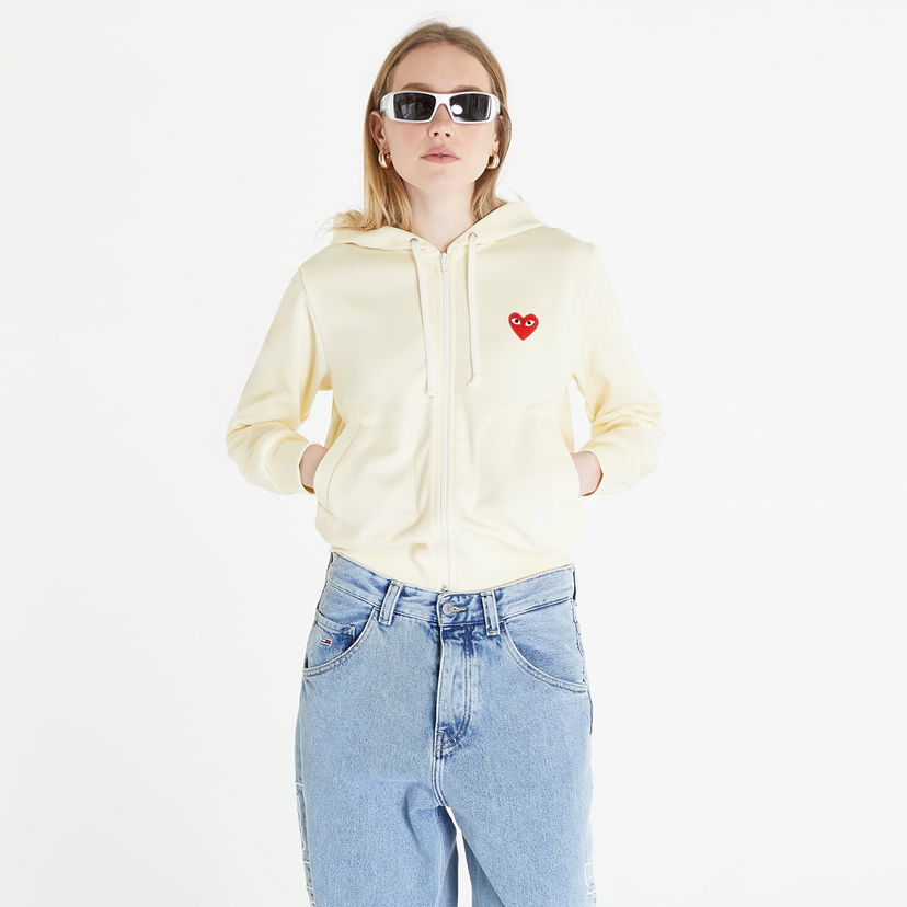 Dukserice Comme des Garçons PLAY Sweatshirt Knit Bež | AZT171 ivory