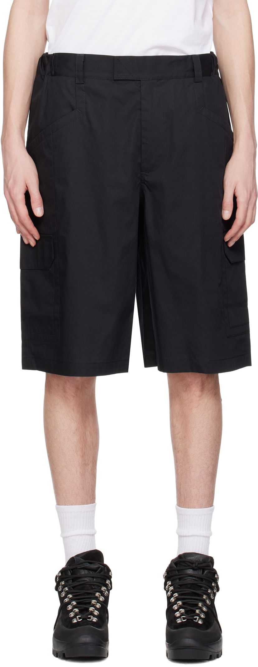 Kratke hlače GR10K GR10K Poplin Cargo Shorts Crna | BG112087DI