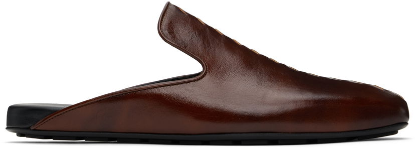 Odjeća Bottega Veneta Bottega Veneta Roma Leather Slippers Smeđa | 816591V54T03369