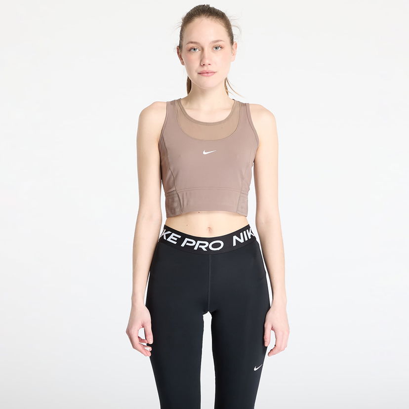 Majica bez rukava Nike Pro Dri-FIT Cropped Tank Top Smeđa | HJ1192-233