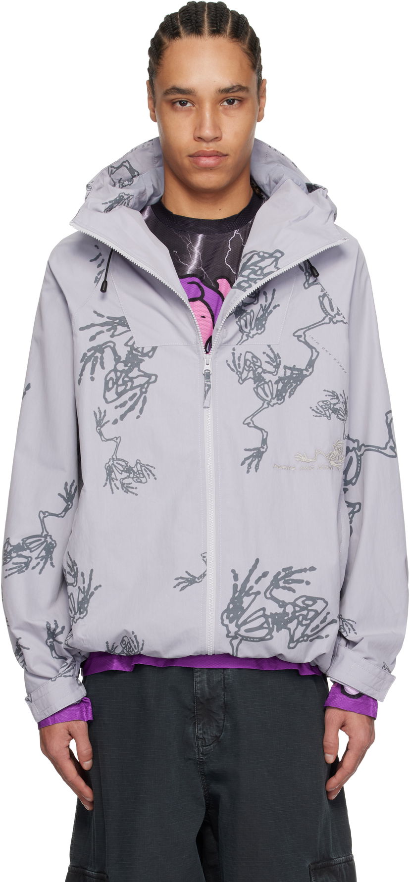 Vjetrovka Perks And Mini Perks and Mini Dem Bones Lightweight Jacket Siva | 39192