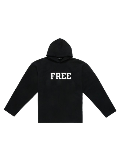 Dukserice Balenciaga Free No Rib Hoodie Crna | BCA121FSW00301BCK