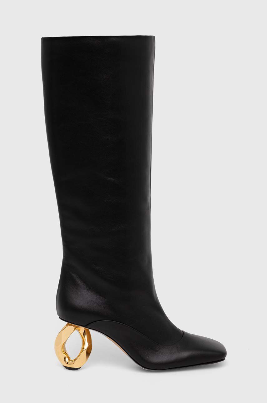 Tenisice i cipele JW Anderson Chain Heel Knee High Boots Crna | ANW43020A.999, 1
