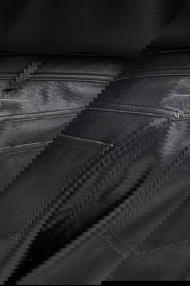 Hlače Maison Margiela MM6 Maison Margiela Faux Leather Wide Leg Pants Crna | SH2LA0045.M35455.900, 3