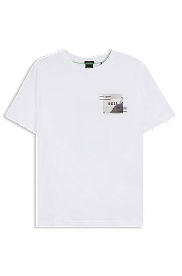 Majica kratkih rukava BOSS BOSS Relaxed-fit Tee with Reflective Accents Bijela | 50548093