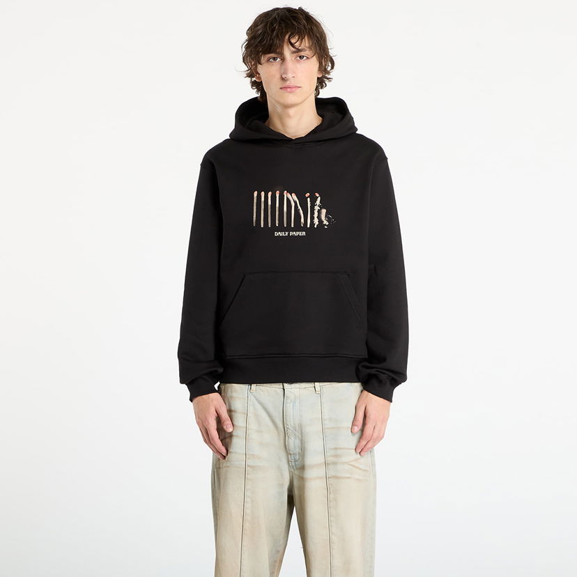 Dukserice DAILY PAPER Daily Paper Light Cycle Hoodie Crna | 2521100