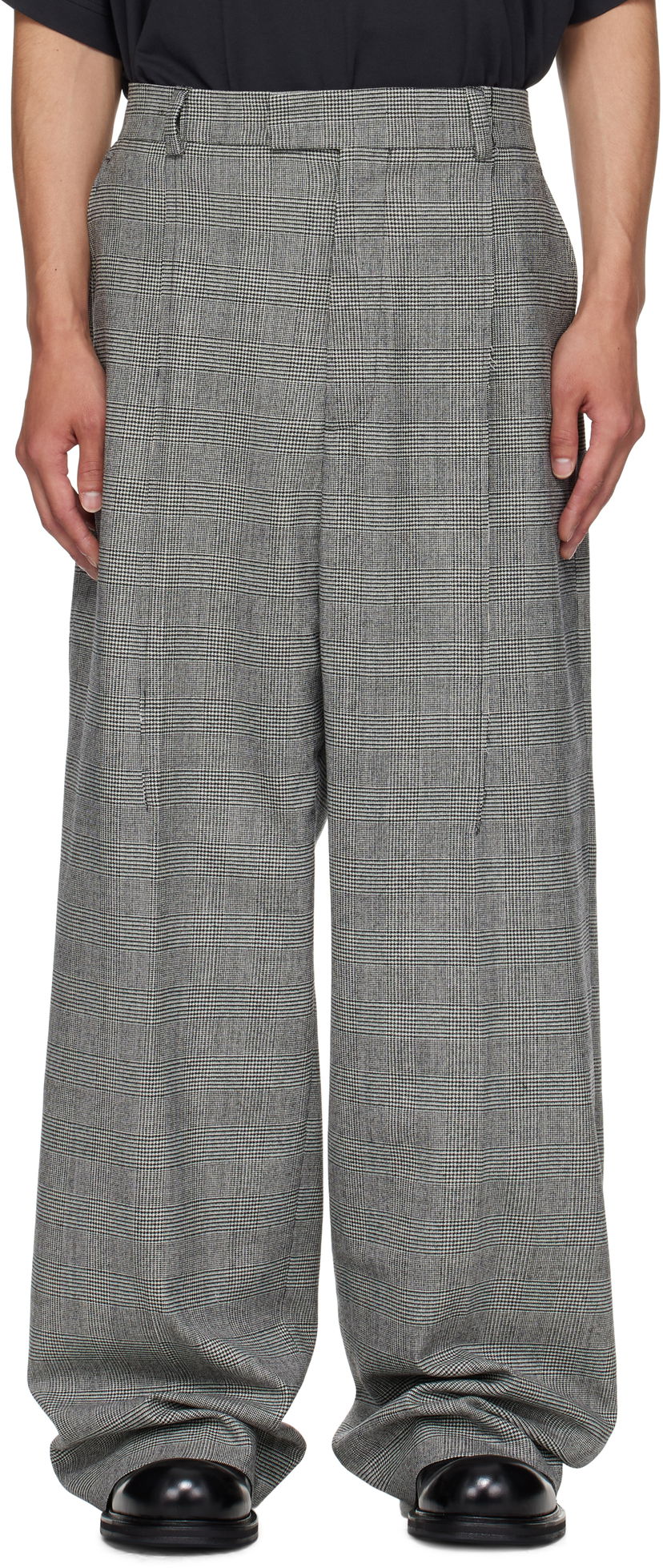 Hlače VETEMENTS VETEMENTS Cut Baggy Tailored Trousers Siva | UH76TP350GC