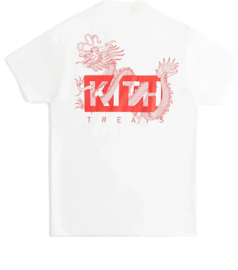 Majica kratkih rukava KITH Dragon Pocket T-Shirt Bijela | KHT030116-101