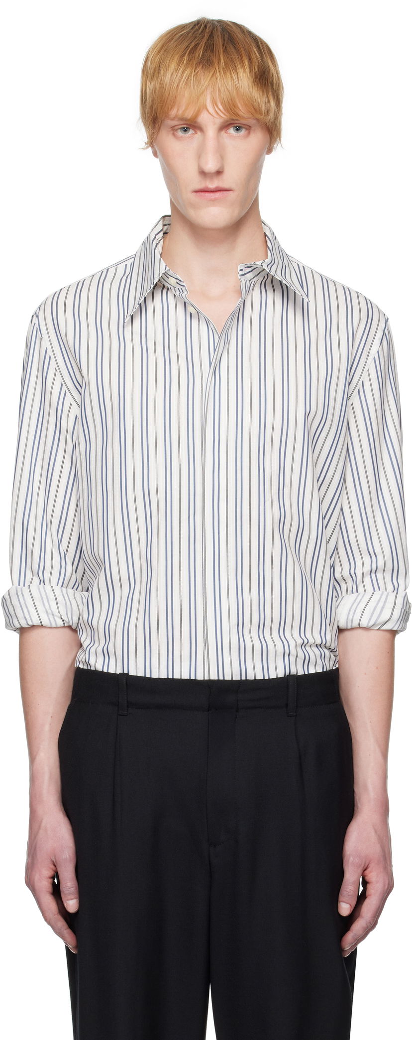 Košulja Marine Serre Serre Regenerated Striped Poplin Button Up Shirt Bijela | MSI037A DWOV0060