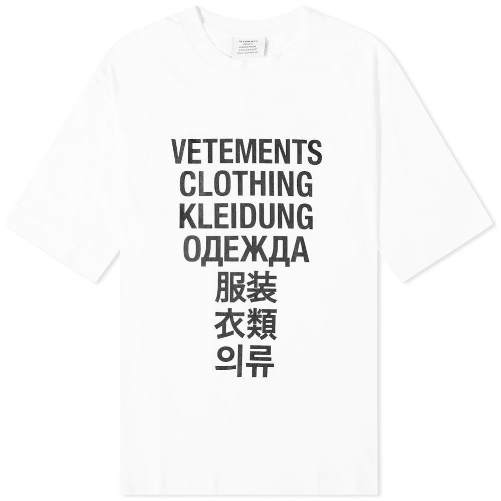 Majica kratkih rukava VETEMENTS Translation Tee Bijela | UA53TR100W, 0