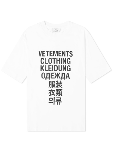 Majica kratkih rukava VETEMENTS Translation Tee Bijela | UA53TR100W