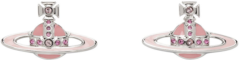 Naušnice Vivienne Westwood Small Neo Bas Relief Earrings Siva | 62010039-02P538-