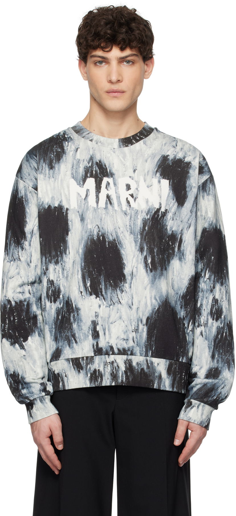 Dukserice Marni Marni Scribble Logo Organic Sweatshirt Višebojno | FUMU0074PR USS023