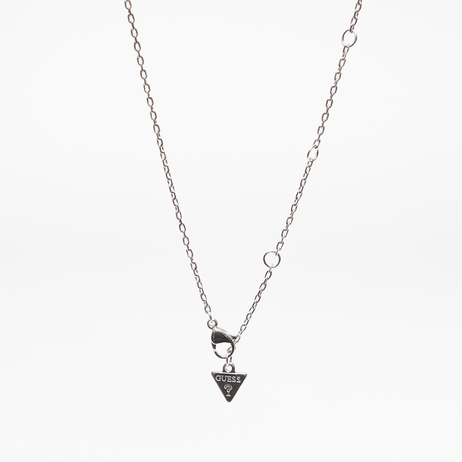 Ogrlica GUESS Lovely Guess Heart Pendant Necklace with Crystals Metalik | JUBN03035JWRH-SILVER, 1