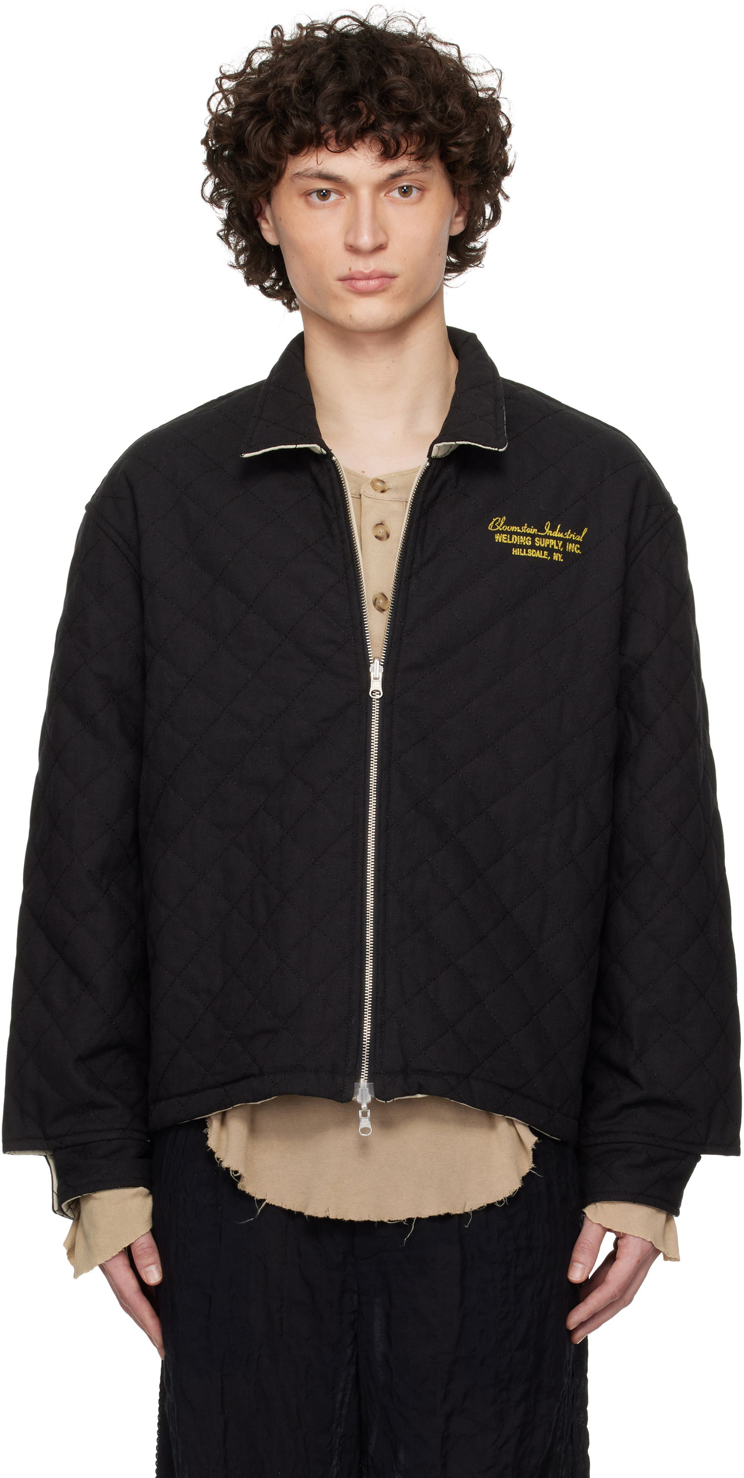 Bomber jakna Bode Bode Bloomstein Quilted Reversible Jacket Crna | MRS25JA028, 0
