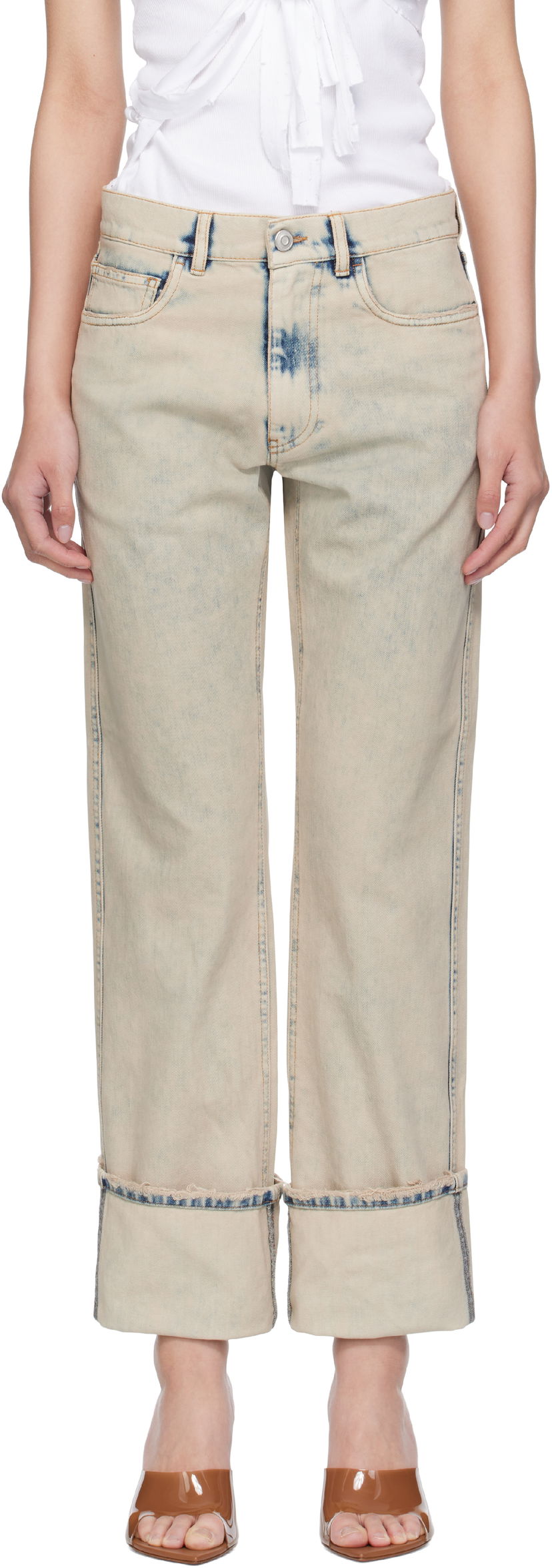 Jeans Coperni Coperni Boyfriend Jeans Bež | COPP122F2035