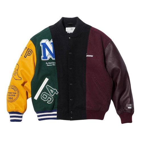 Bomber jakna Supreme Split Varsity Jacket by Maison Margiela Višebojno | SUP-SS24-110