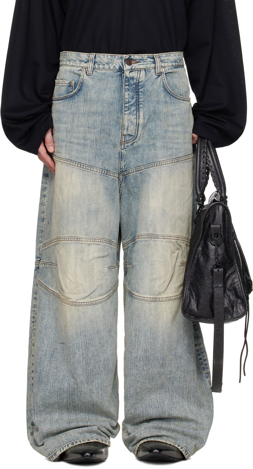 Jeans Balenciaga Balenciaga Baggy Wide-Leg Jeans Plava | 814161TNW65