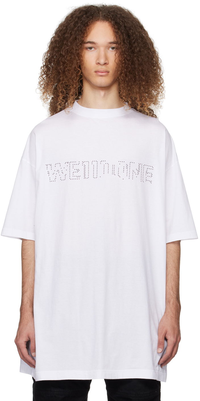 Majica kratkih rukava We11done Oversized Graphic T-Shirt Bijela | WD-TT0-24-810-U-WH