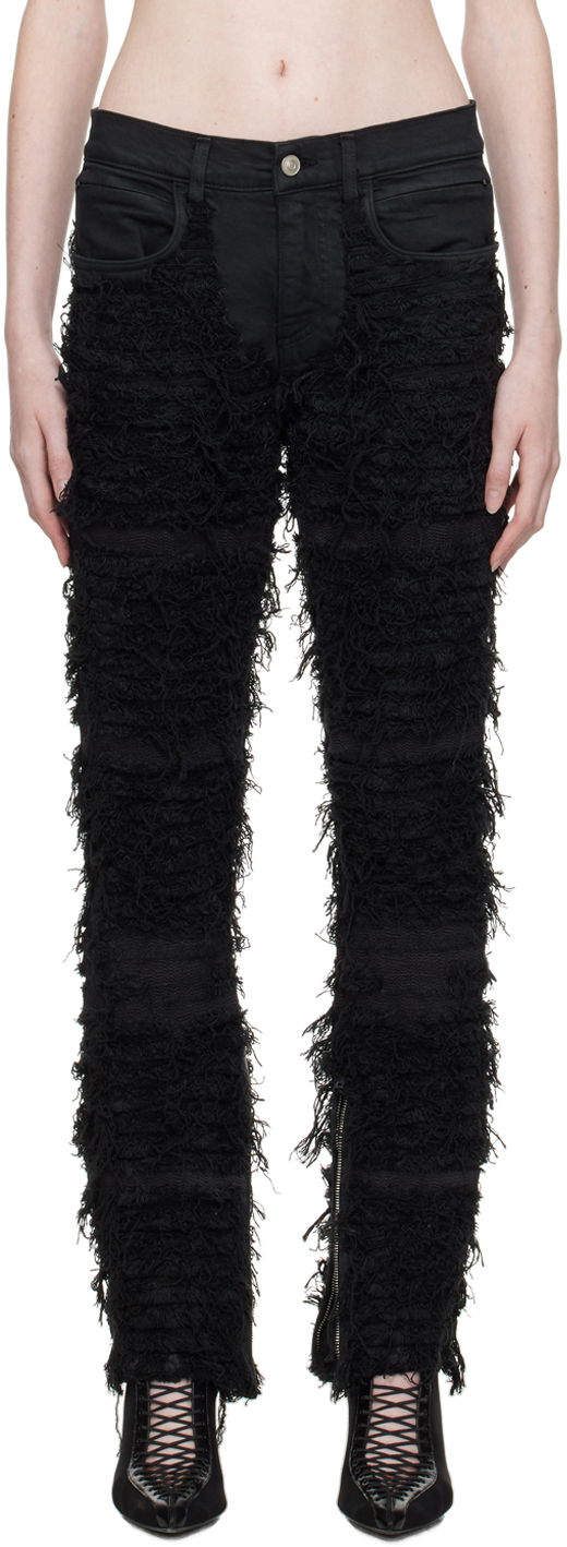 Jeans 1017 ALYX 9SM 1017 ALYX 9SM Blackmeans Shredded Skinny Jeans Crna | AZMPA0208FA03